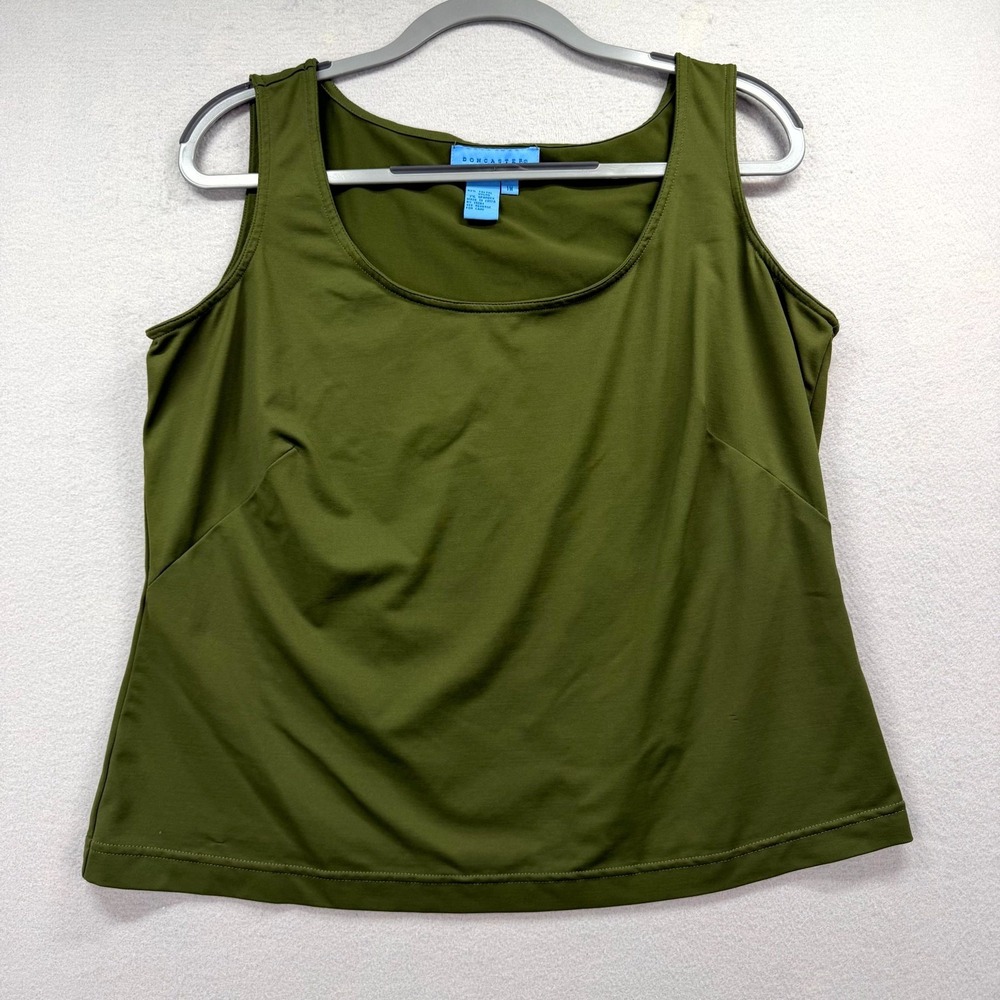 Doncaster Sport Tank Top Womens 1W Green Nylon Stretch Active Gym Performance